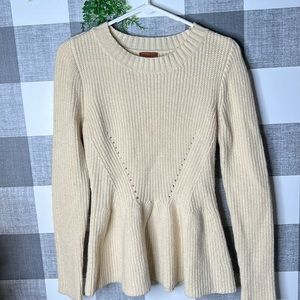 POL Rabbit Hair Peplum Sweater